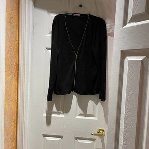 COPY - SALE!!!    CLAVIN KLEIN BLK ZIP CARDIGAN